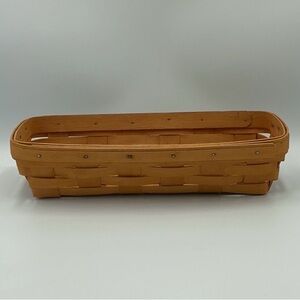 Longaberger Vintage signed 1996 Rectangular Woven Bread Basket W/O the Liner